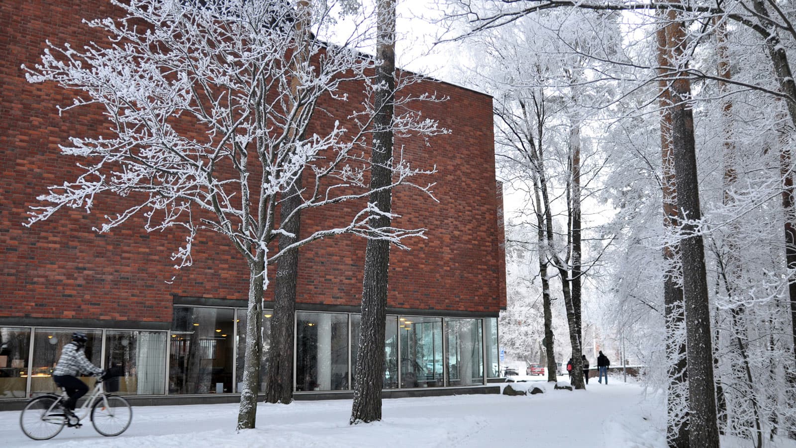University of Jyväskylä building in winter.