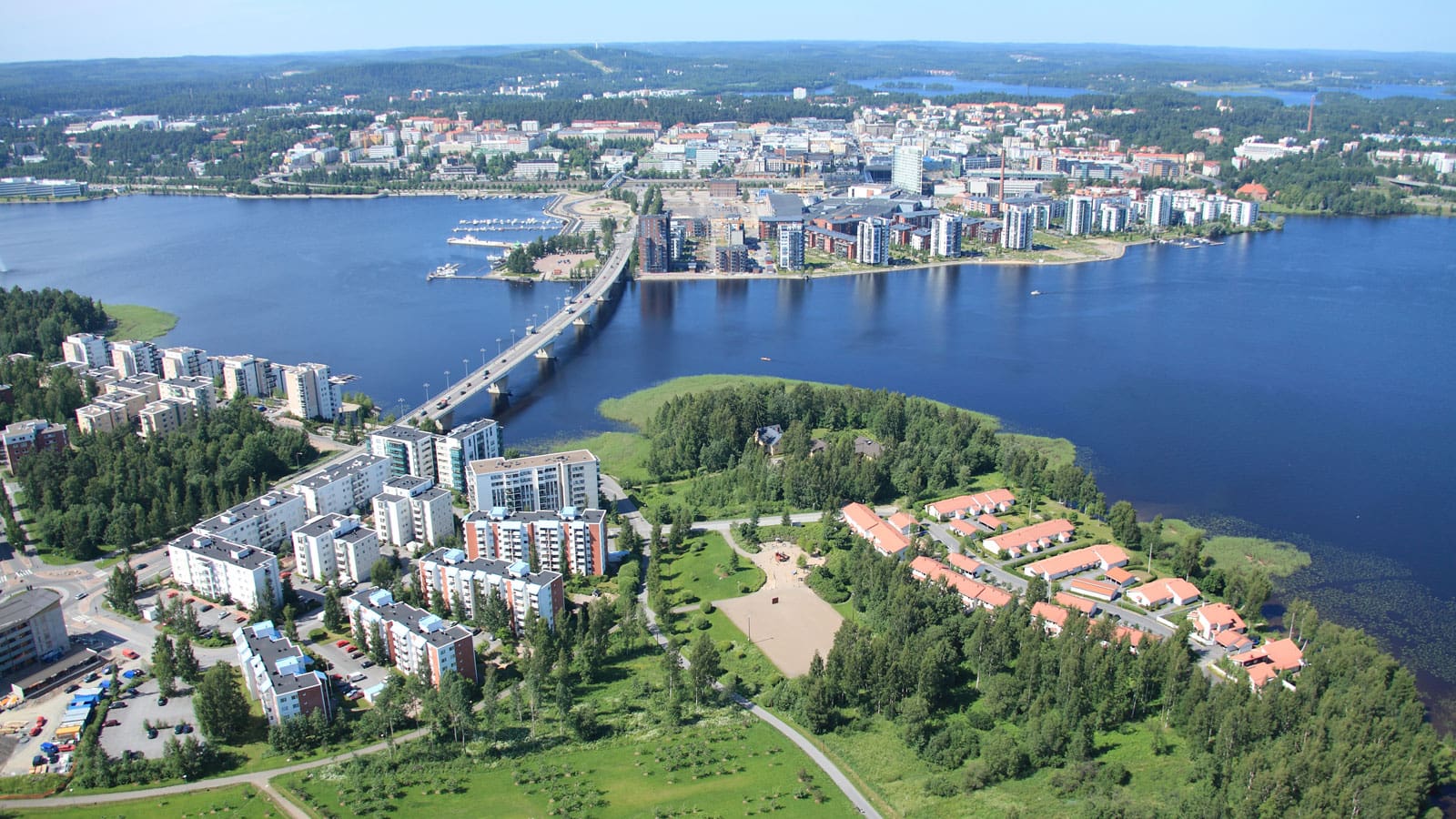 Aerial picture of Jyväskylä.
