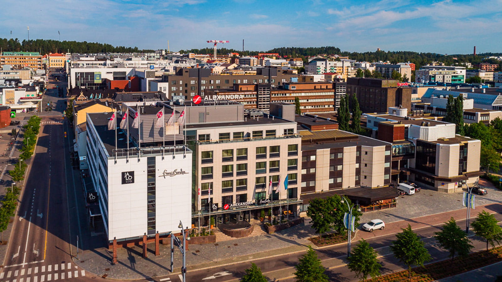 Aerial photo of Original Sokos Hotel Alexandra.
