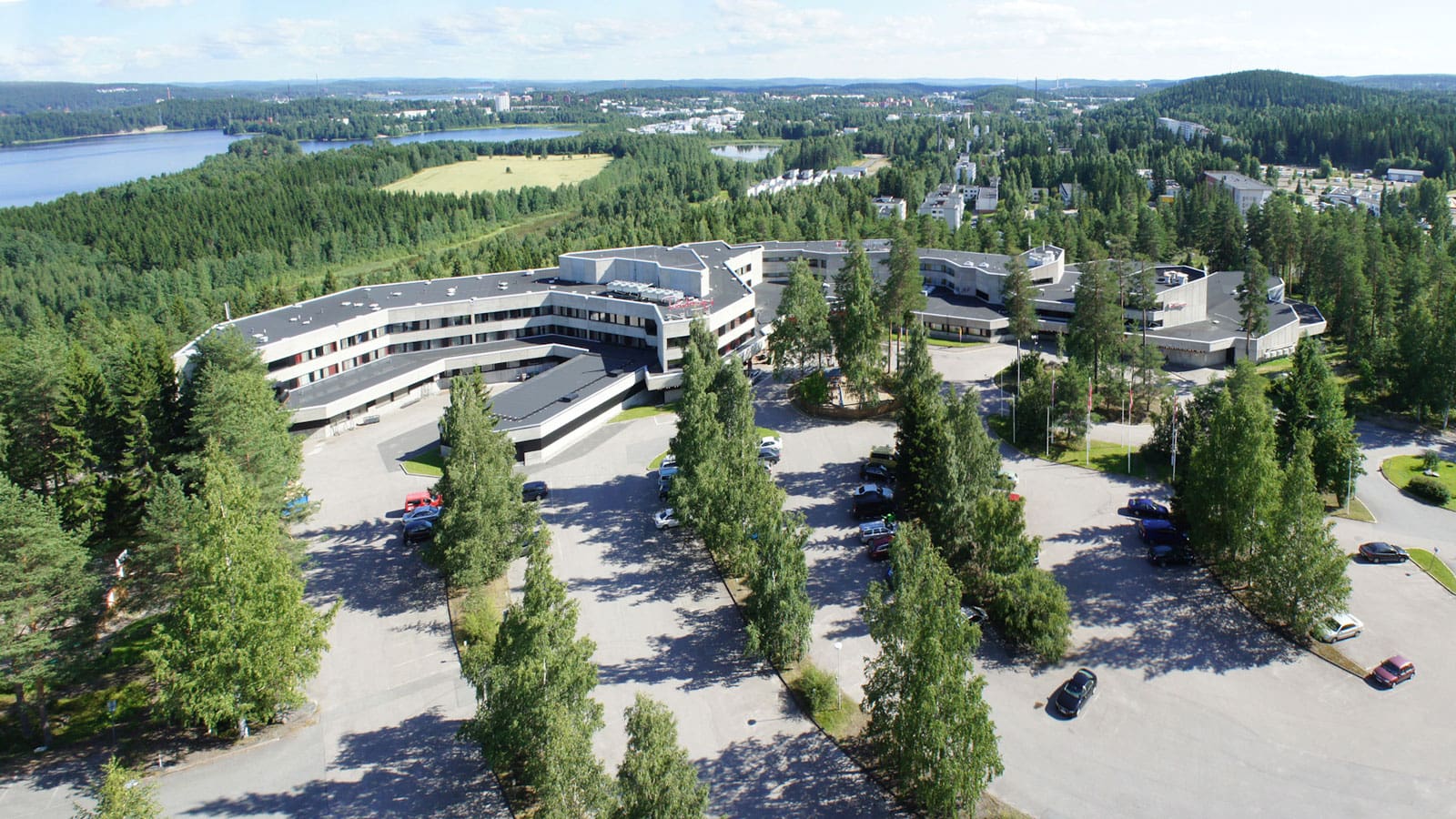 Aerial photo of Hotel Scandic Laajavuori.