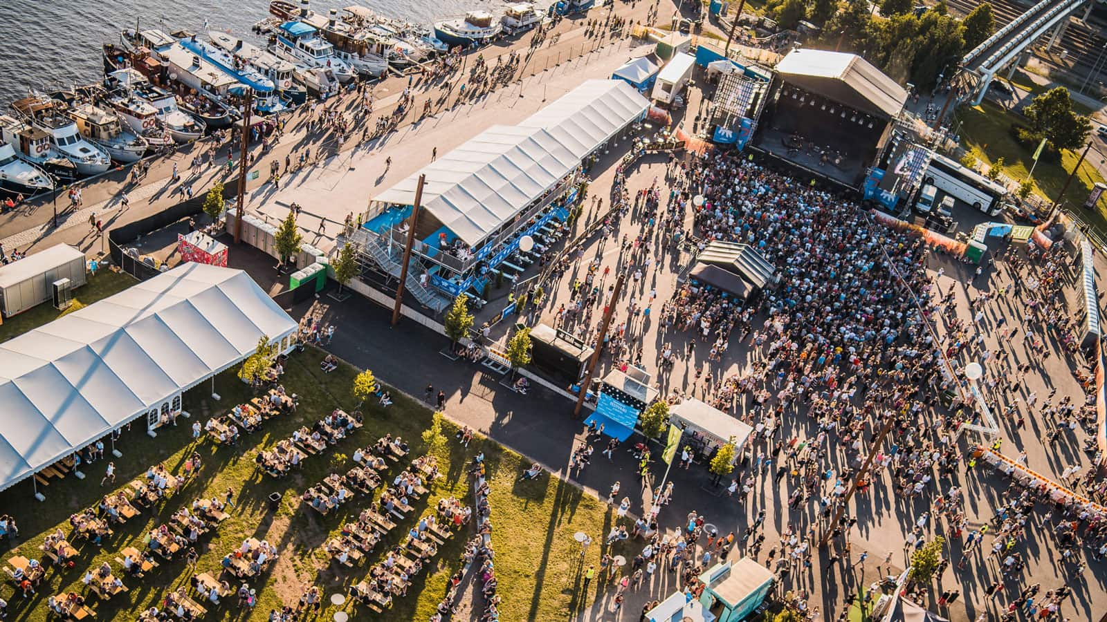 Aerial picture of Suomipop festivals.