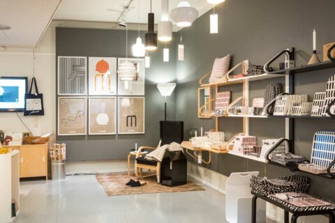Alvar Aalto museum shop and its products