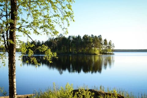 Järvimaisema Vaatimen kierroksen varrella