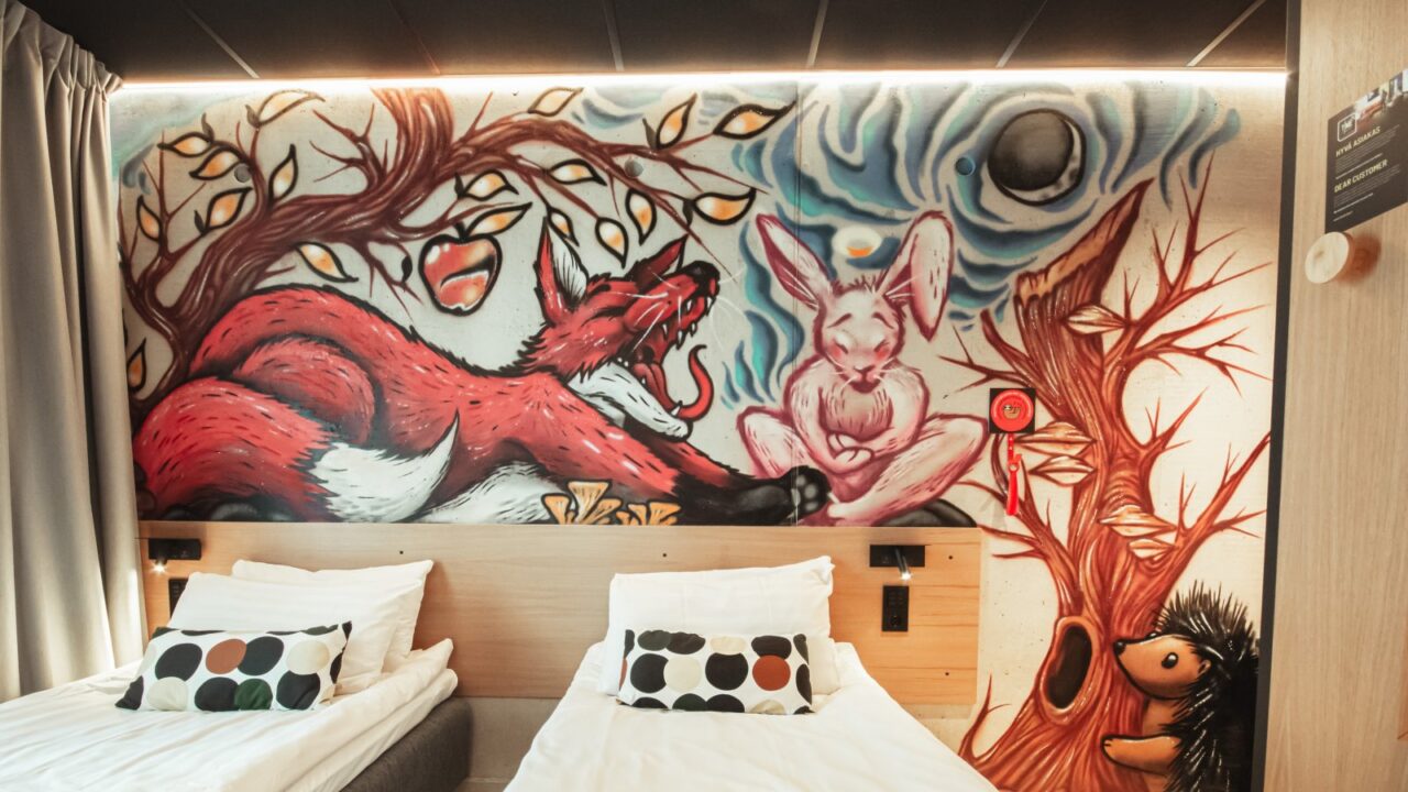 Time Hotel's hotel room.