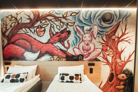 Time Hotel's hotel room.