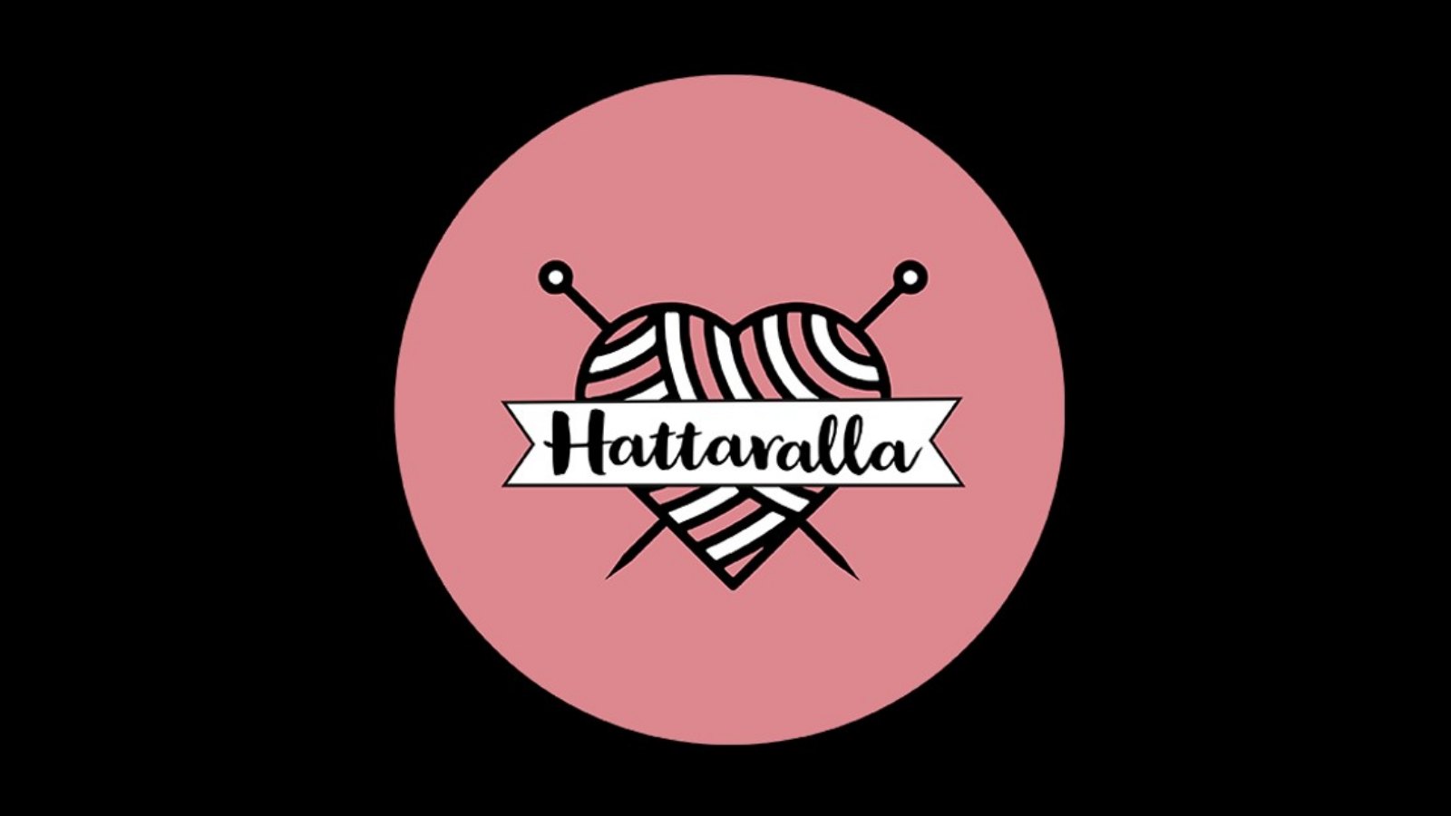 Hattaralla logo mustalla taustalla