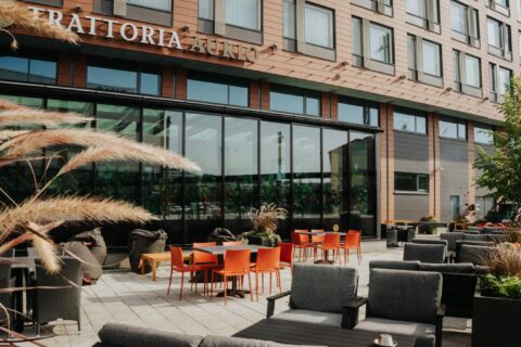 Trattoria Aukio terrace.
